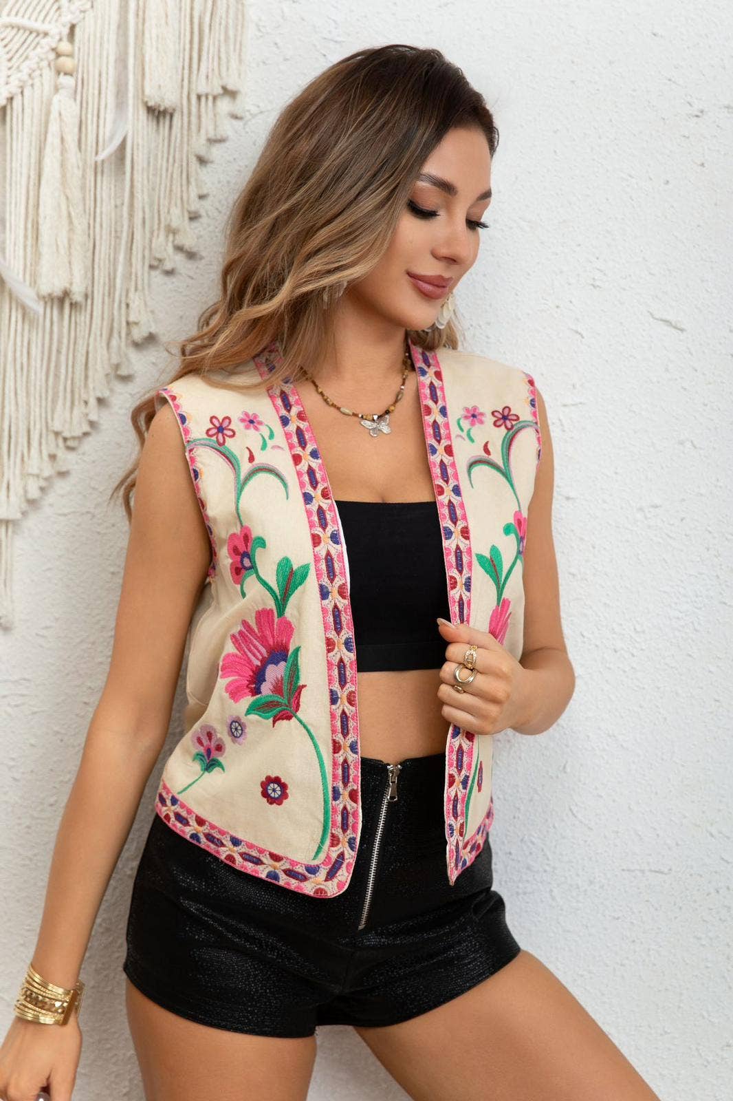 Embroidered vest