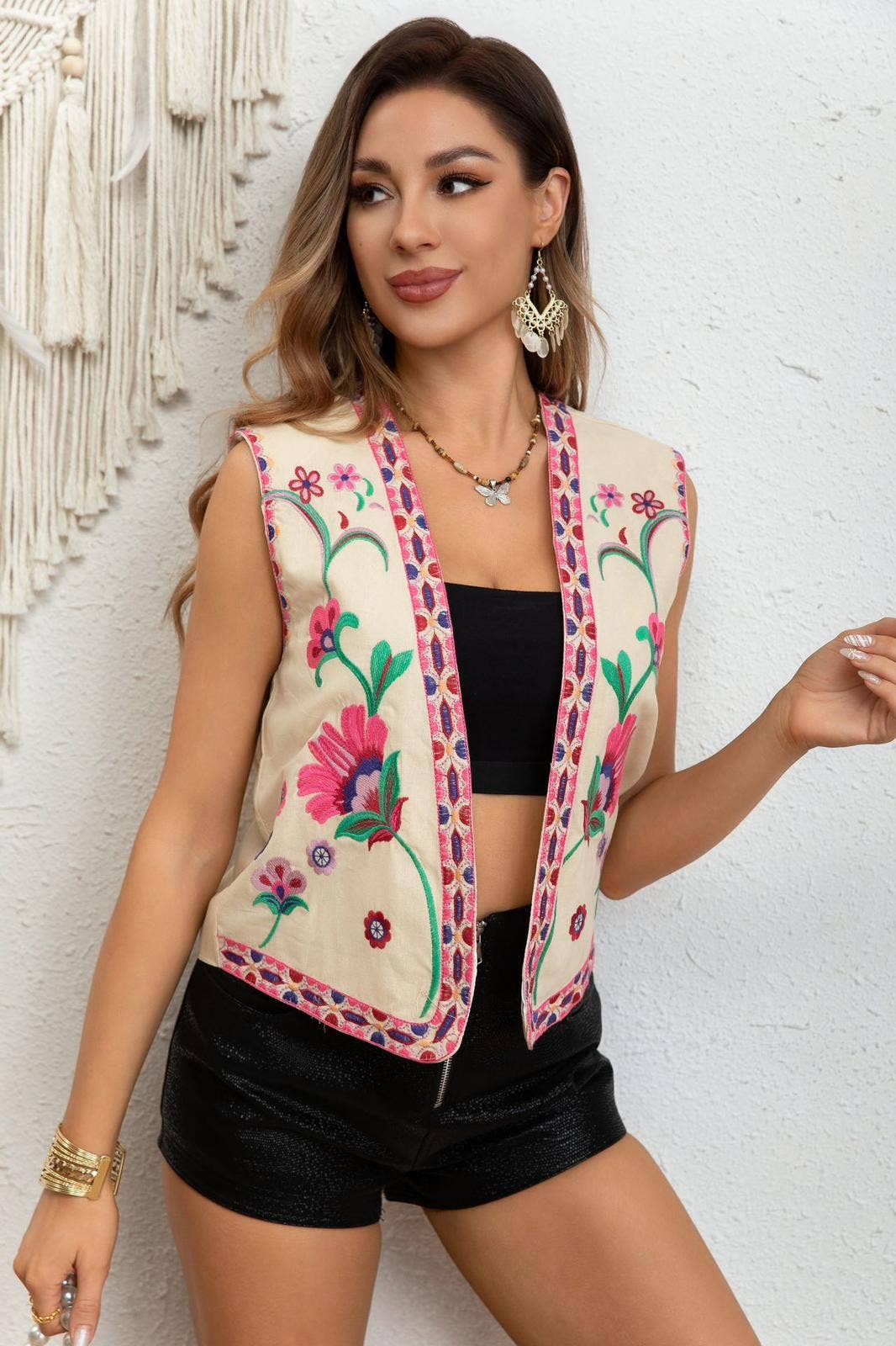 Embroidered vest